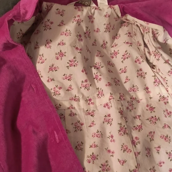 george Pink Little Girl Velour Coat For 24 monts - Picture 10 of 13